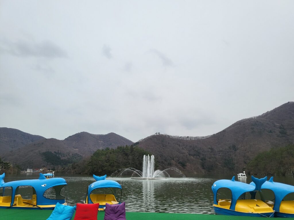 아이와 함께 탄 동부레저파크 전동보트